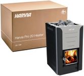 Harvia Pro 20 Wood Burning Sauna Heater, Quick Heating Stainless Steel Wood Burning Sauna Stove with Adjustable Feet, Includes Sauna Rocks, Premium Sauna Heater for Medium Sized Rooms, 24kW