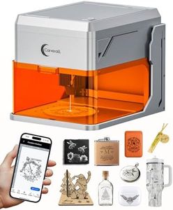 Carverall A1 Pro 10W Mini Laser Engraver with Camera, Portable Laser Engraver and Cutter Desktop Lazer Engraving Machine for Wood Leather Painted Metal Glass, Home DIY, Small Business, Class 1
