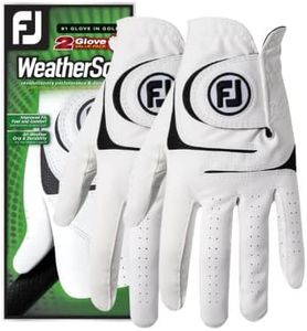FootJoy Women's WeatherSof Golf Glove, Pack of 2, White Large, Worn on Right Hand, Previous Season Style