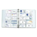 C-Line Business Card Holder Pages, Poly Without Tabs, 20 Cards/Page, 11 x 9 Inches, 10 per Pack (61217)