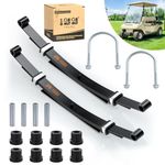 10L0L Golf Cart Heavy Duty 4-Leaf Rear Spring Kit for Club Car DS 1982-up Gas & Electric, with Bushings Sleeves U Bolt, Replace OEM 1014675 102006501 1011149 1012618 1012324 1010974