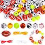 80pcs Sports Ball Beads, Basketball