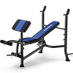 WINNOW Adjustable Weight Bench with Leg Extension and Preacher Curl Home Training Gym Weight Lifting Bench Full-Body Workout Bench Bench Press