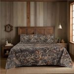 Boston Linen Company Realtree Max 4 Camo Bedding King Sheet Set 4 Piece Polycotton Rustic Farmhouse Bedding for Lodge, Cabin & Hunting Bed Set – Perfect for Camouflage Themed Bedroom - (78"x80")