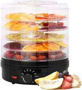 5 Layers Food Dehydrator Machine,Temperature Control & High-Heat Circulation, 5-Layers Electric Food Dryer for jerky meat fruit vegetable Pet Treats - Black