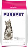 Purepet Adult Dry Cat Food 2.8kg | Tuna & Salmon Flavour | Taurine for Healthy Heart | Healthy Skin & Beautiful Coat | Control Urinary pH | Hair Ball Protection | Prebiotic & Probiotic
