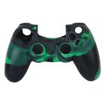 Etzin Soft Anti-Slip Silicone Grip Case Protective Shell Cover Skin Compatible with PlayStation 4 Wireless Game Gaming Controller Skin, PS4 Controller Skin. (Dark Green-&-Black)