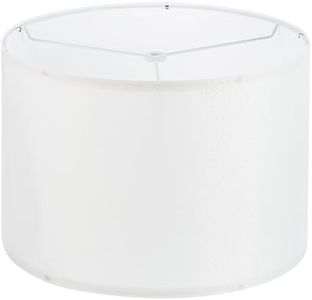 PATIKIL Drum Lamp Shades, 13"x13"x9" Linen Round Lamp Shade for Table Lamps Easy Assembly Lampshade for Table Lamps Floor Lamps Bedside, White