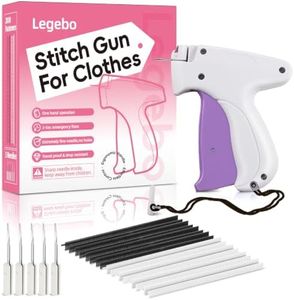 Legebo Upgraded Stitch Gun for Clothes, Handheld Quick Clothing Fixer, Clothing Tagging Gun for Home & Retail Use, Includes 6 Needles, 1000 Black & 1000 White Fasteners (White,1 Pack+2000 Fasteners)
