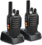 Retevis H-777 Rechargeable Walkie Talkies, Mini 2 Way Radios Long Range, Small Walky Talky, Portable FRS Two Way Radios with LED Flashlight(Black, 2 Pack)