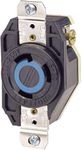 Leviton 2620 30 Amp, 250 Volt, Flush Mounting Locking Receptacle, Industrial Grade, Grounding, V-0-MAX (Black)