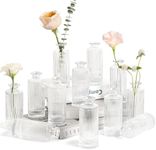 ComSaf Glass Bud Vases Set of 12, S