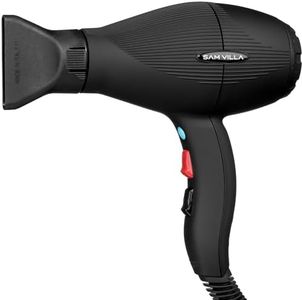 Sam Villa Lightweight & Quiet Ionic Professional Hair Dryer With Variable Speed & Temperature, Midnight Blue