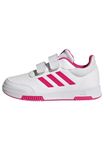 adidas Unisex Kid's Tensaur Hook and Loop Sneaker, Ftwr White Team Real Magenta Core Black, 2.5 UK