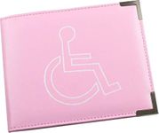 Esposti Disabled Blue Badge & Timer Holder - PU Leather Cover - Metal Corners - Hologram Safe - Pink