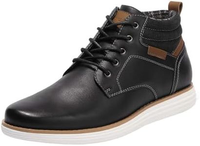 Bruno Marc Men's Mid Top Chukka Sneaker Lace Up Dress Boot Business Casual Shoes Black Size 8 M US Grand-high