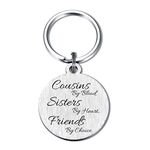 Cousins Keychain Gifts for Women Men, Cousins By Blood, Cousins Made the Best Friends, Birthday Gift for Cousin Jewelry