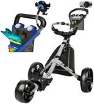 JANUS Golf Cart, Golf Bag cart, Foldable Golf Push cart,Golf Pull cart,3 Wheel Golf Push carts，with Gooseneck Phone Holder