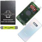 CELL4LESS Back Glass for The SM-G970 Galaxy S10e Model Including Camera Frame, Lens, Removal Tool (Prism White)