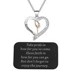 ENSIANTH Gymnastics Necklace Gymnast Gifts Gymnastics Charm Necklace Gymnastics Pendant Jewelry for Gymnast Team Women Girls With Inspirational Box (nc-2 box)