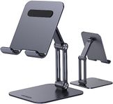 UGREEN iPad Stand for Desk Height Angle Adjustable iPad Pro Stand Heavy Duty Aluminum Tablet Stand Compatible with 2022 iPad Pro/Mini/Air, Galaxy Tab A8 S7, iPhone 15 14 13 12 Pro Max, 4-12.9" Devices