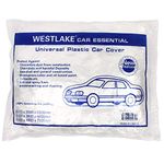 West Lake Car Essential Universal Disposable Clear Plastic Car Cover Shield Rain Snow Hail Dust Garage Great for SUV, Sedan, Sport Cars, Antique Cars, etc.