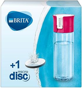 BRITA Water Filter Bottle, Reduces Chlorine and Organic impurities, BPA Free, Pink, 600ml,Pack of 1