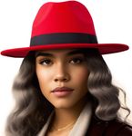 LADYBRO Fedora Hats for Women 100% 
