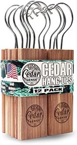 Cedar Hang-Ups - Cedar Sense - 12 Pack - Cedar Blocks for Clothes Storage - Cedar Chips for Drawers - Cedar Blocks - Cedar Closet Home