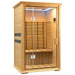 GLOBAL RELAX® I DHARANI S2 Sauna Capacity for up to 2 Persons | Skin Care, Eliminate Toxins | Digital Panel, USB, Radio | Boosts Immunity | Carbon Heat | Chromotherapy