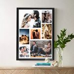 FA6 Personalized Collage Photo Frame with Your Pictures | Customised Gift For Anniversary, Birthday, Wedding, Couples - 7 Images - 12x18 Inch