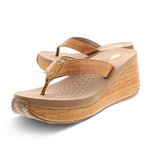 VOLATILE Women's Bahama 2.0 Wedge Sandal, Tan, 10