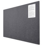 G Gamit Felt Bulletin Board Wall Tiles Large Cork Board Alternative 12 Pack 11.81”x11.81”x0.47” Slat Wall Panel Felt Pin Board with Safe Removable Adhesive Tabs for Home Office School (V-Darkgray)