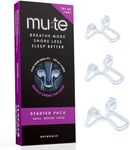 Mute by Rhinomed Nasal Dilator for Snore Reduction | Starter Pack | Increases Airflow | Anti Snoring Devices | Nasal Dilators for Sleeping | Transparent Internal Nasal Dilator | Snoring Solution