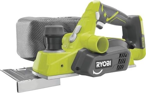 RYOBI - Rabot Électrique 82mm 18V ONE+ - Utilisations Gros travaux de Rabotage, Portes & Fenêtres, Chanfreins - Livré avec 2 Fers Réversibles Carbure Tungstène, 1 Guide, 1 Sac à Poussière - R18PL-0