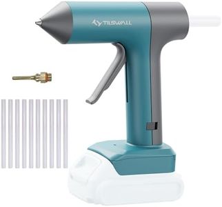 Tilswall Cordless Hot Glue Gun for Dewalt 18V/20V Battery, Full Size Glue Gun 90s Fast Preheating with 10PCS 0.43“ Glue Sticks for Crafting, DIY and Home Repairs(Battery Not Included)
