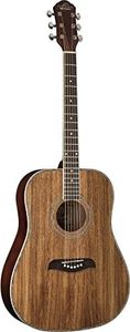 Oscar Schmidt 6 String OG2 Dreadnought Acoustic Guitar. Koa, Right, (OG2KOA-A)