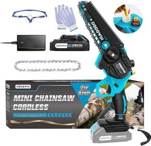 dodowin 6-Inch Mini Chainsaw,Valentines Day Gifts for Men Husband Dad, Rechargeable Cordless Electric Power Chainsaw, Small Handheld Chain Saw for Wood Cutting Courtyard and Garden