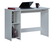 DeckUp Apollo-KT Engineered Wood Study & Computer Table and Office Desk with Keyboard Tray (White, Matte Finish)