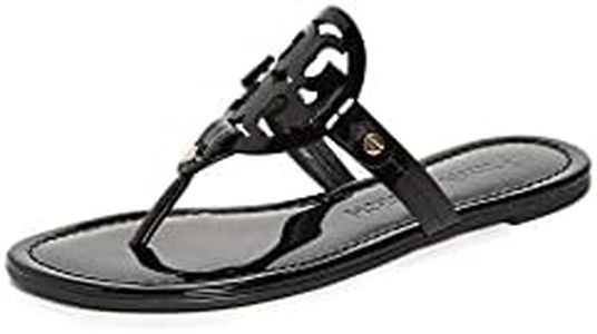 Tory Burch Women's Miller Thong Sandals, Black, 8.5