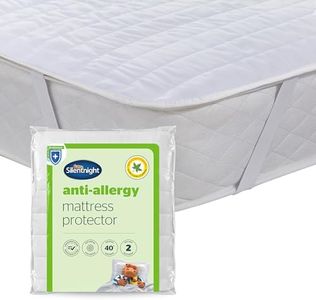 Silentnight Anti Allergy Mattress Protector - Ideal for Allergy and Asthma Sufferers Protecting Against Bacteria and Dust Mites - Bed Cover Pad with Deep Fit Straps, Machine Washable, King