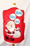 CHRISTMAS SANTA HO HO HO RED DESIGN WAISTCOAT FUN & FANCY FOR ALL OCCASIONS FESTIVAL PARTIES AVAILABLE S,M,L,XL, (LARGE 44-46-48)