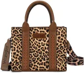 Wrangler Tote Bag for Women Trendy Womens Purses and Handbags Top Handle Womens Tote Bag with Zipper Pockets and Strap Lepard WG70-8120CLP