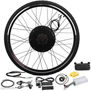 OUNUO 26" Electric Bike Conversion Kit, 48V 1500W Rear Wheel Electric Bicycle Motor Conversion Kit for E-bike Cycling Hub, With Upgrade Smart Motor Controller, Twist Throttle, Dual Mode Controller