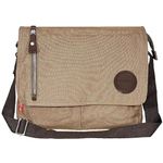 Storite Canvas Sling Cross Body Travel Office Business Messenger One Side Shoulder Bag for Men & Women (Brown, 33cm x 6.5cm x 27cm)