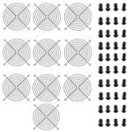 Nivithi 120mm Fan Grill,Dust Filter,10 Pack Metal Grill for CPU Fans,Cooling Fan Grill Metal Finger Guard for 120mm PC Computer Case Fans.