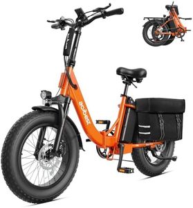 ACTBEST Mars Plus Foldable Electric Bike for Adults-1800W Peak Motor, 20"×4.0" Fat Tire Step-Through Folding Ebike with 48V 20Ah 960Wh Large Removable Battery, Up to 85+ Miles Range(Saddlebag)