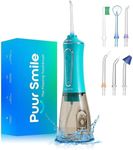 Professional Water Flosser - Advanced Dental Care for a Healthier Mouth, Gum, and Teeth - IPX7 Waterproof Oral Irrigator | 7 Replacement Tips, Travel-Friendly, Rechargeable - Oral Hygiene (Green)