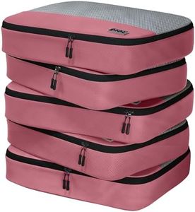 Large Packing Cubes for Travel - 5pc Packing Cubes for Suitcases - Lightweight Luggage Organizer Bags (Non-Compression)