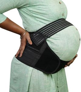 MOELELO Pregnancy Support Belt 3 in 1 Pre Natal-Belly Band, Breathable Adjustable Abdominal Binder Pelvic Waist Support, Helps in Back Pain, Pre and Postpartum, Black, Large